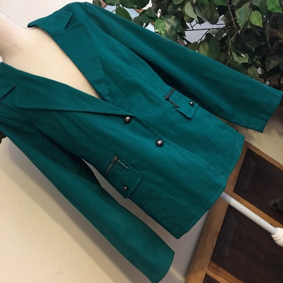 Linea by Louis Del’ Olio turquoise jacket NWOT XL - Picture 2 of 8